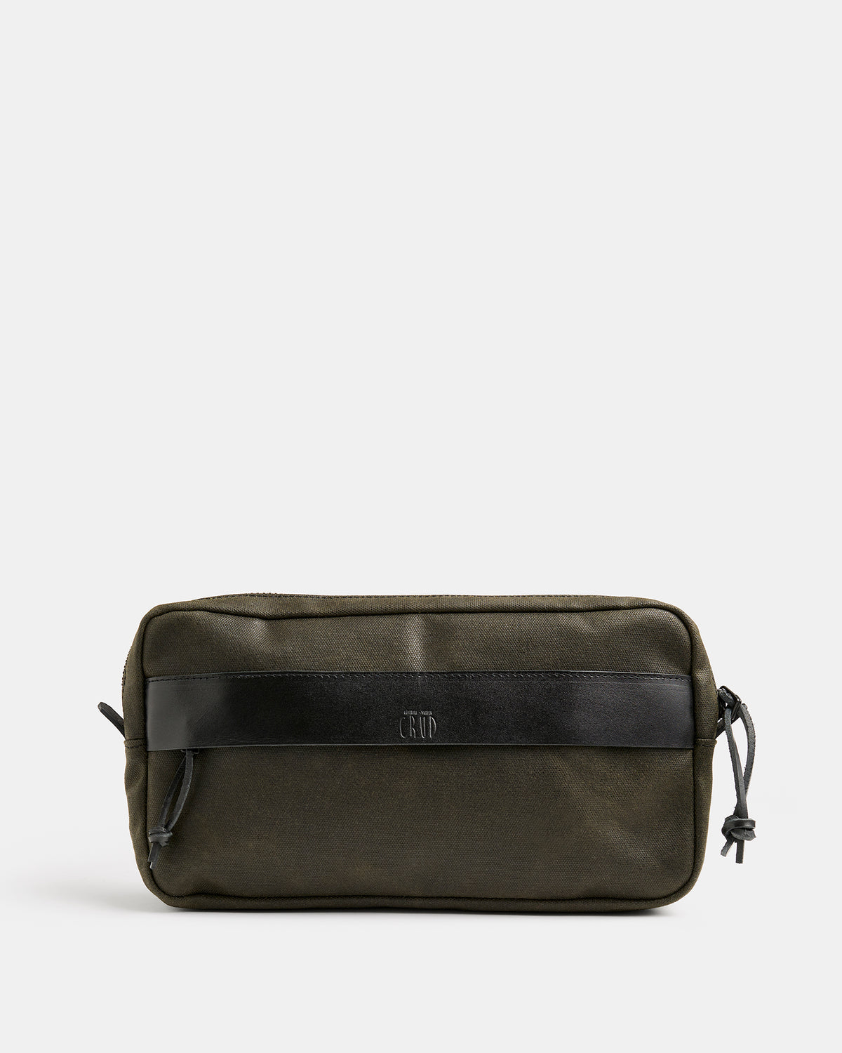 Töfte crossbody bag in black waxed canvas and Tärnsjö leather