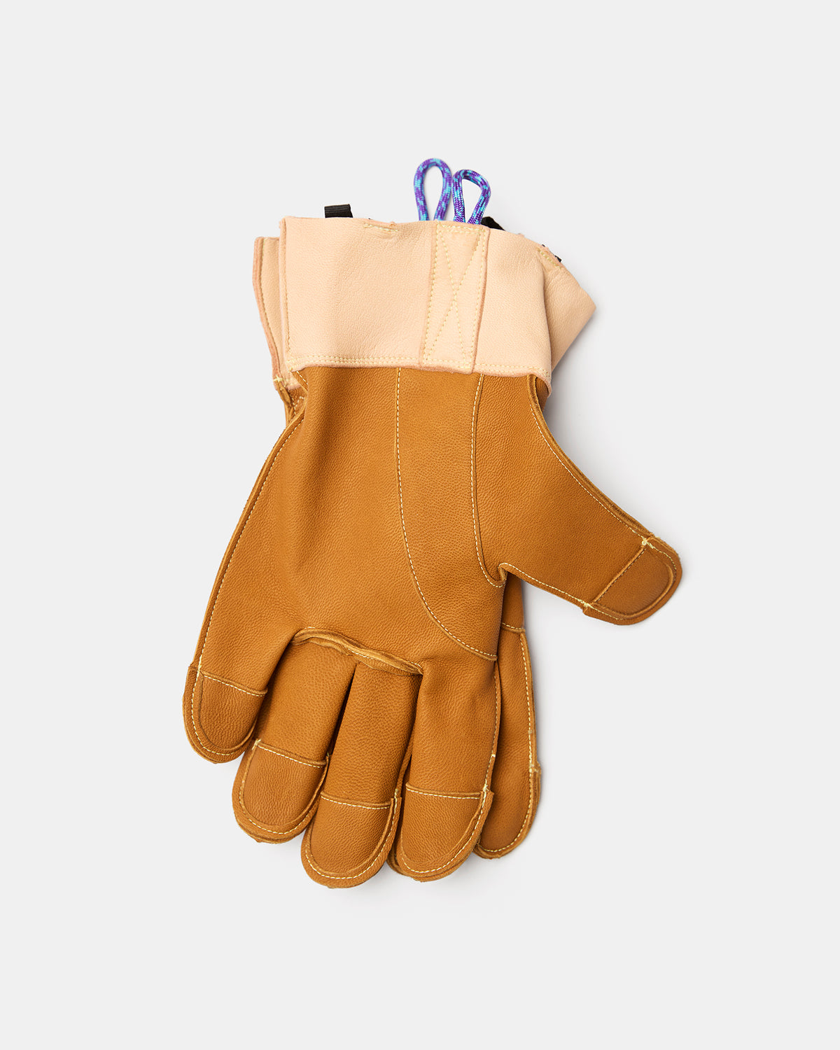 Vuogas brown goat leather gloves with reinforced palm and fingertips