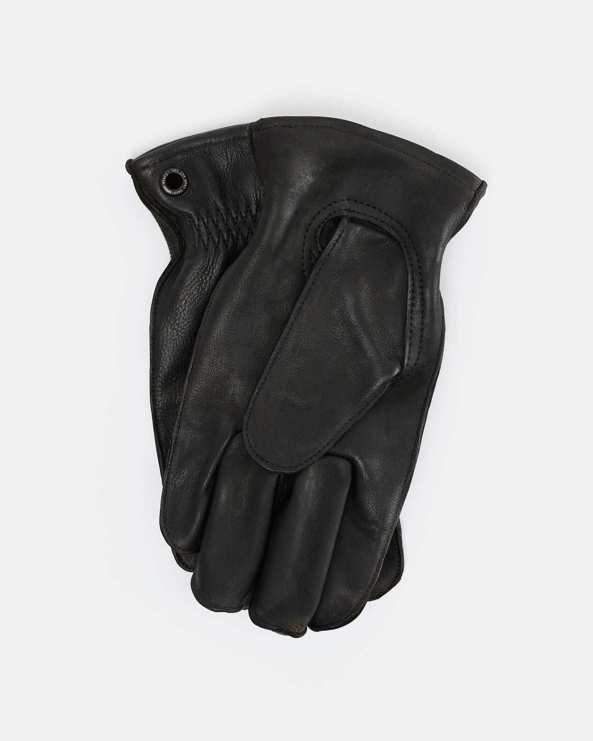 Molg full-grain leather work gloves with exterior stitching