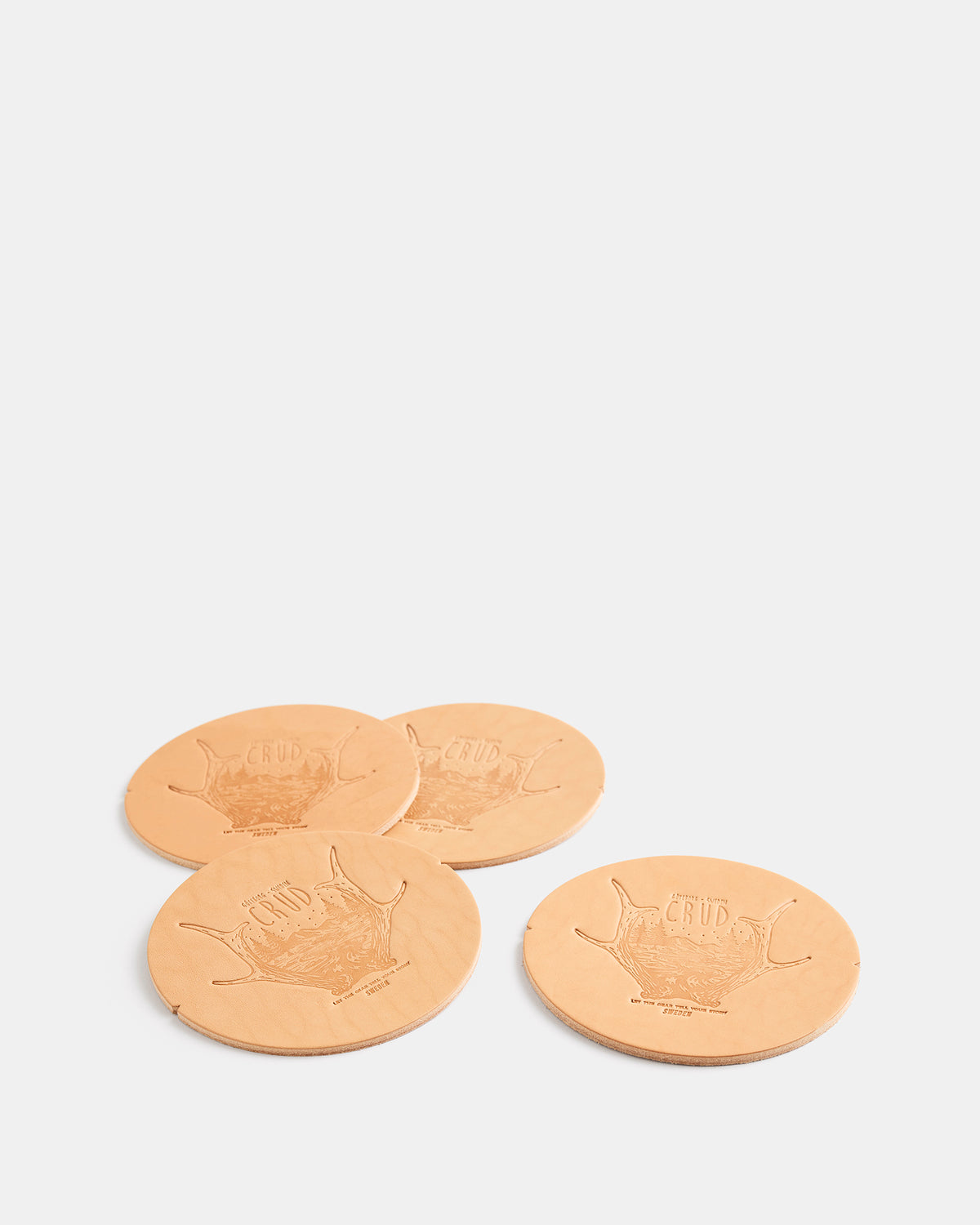 Swedish leather coasters made from premium vegetable-tanned leather