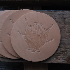 Thick leather coasters from Tärnsjö Tannery