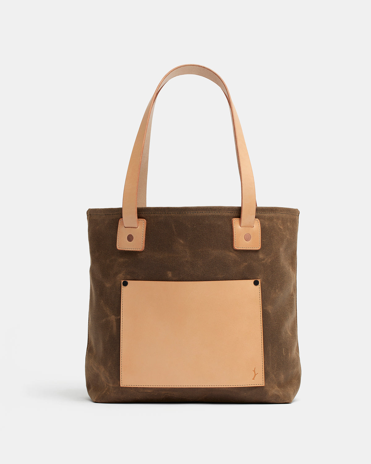 Göta natural tote bag in 18 oz waxed cotton canvas and Tärnsjö leather