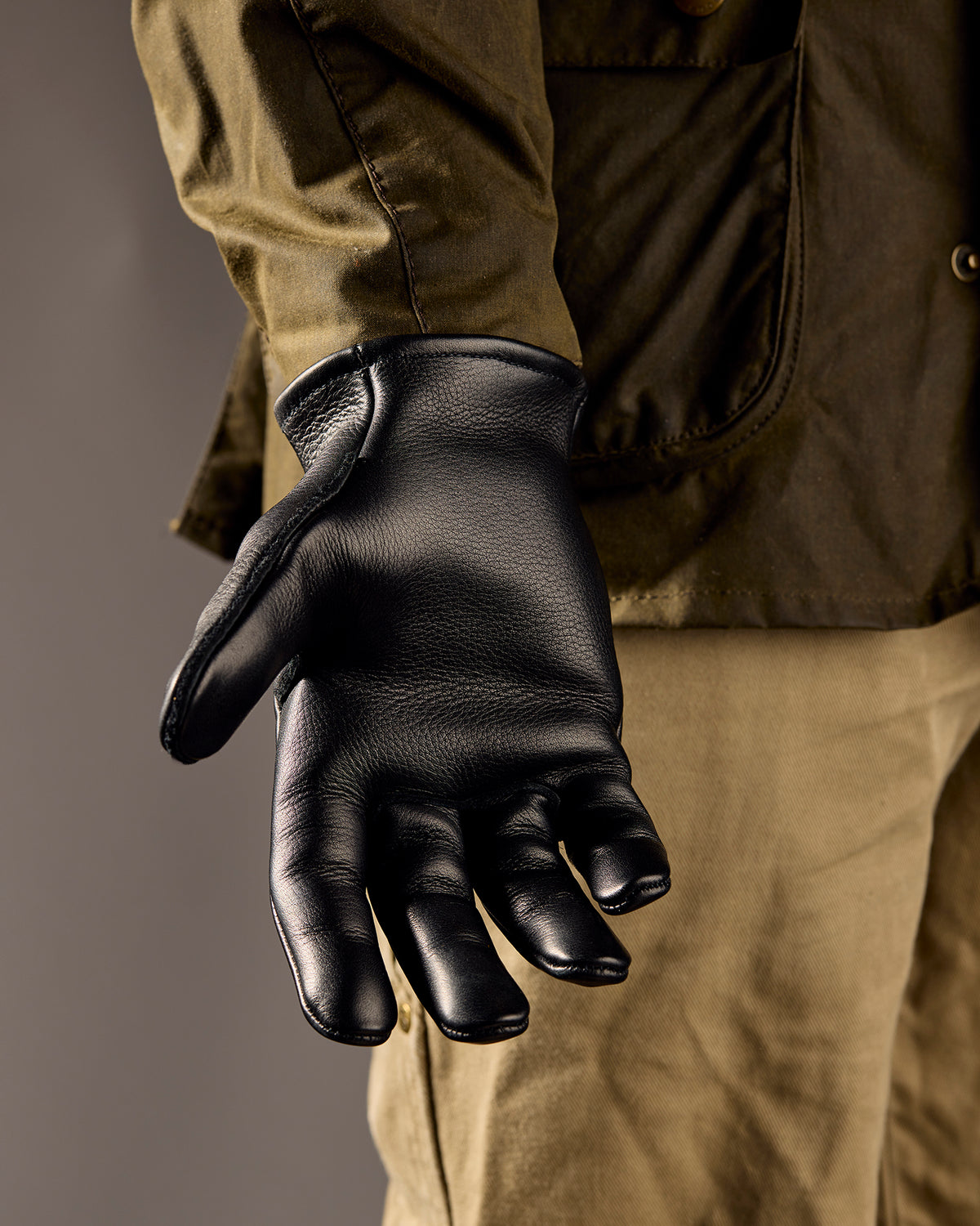 Durable Gjöra leather work gloves handcrafted in the USA palm