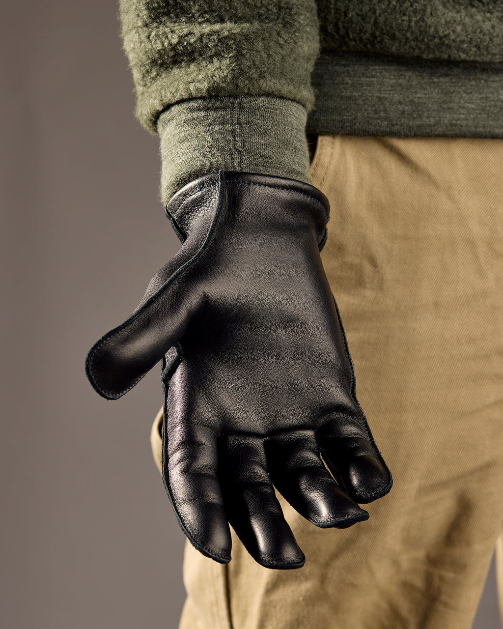 Molg Gloves Black – Full-Grain Leather Work Gloves