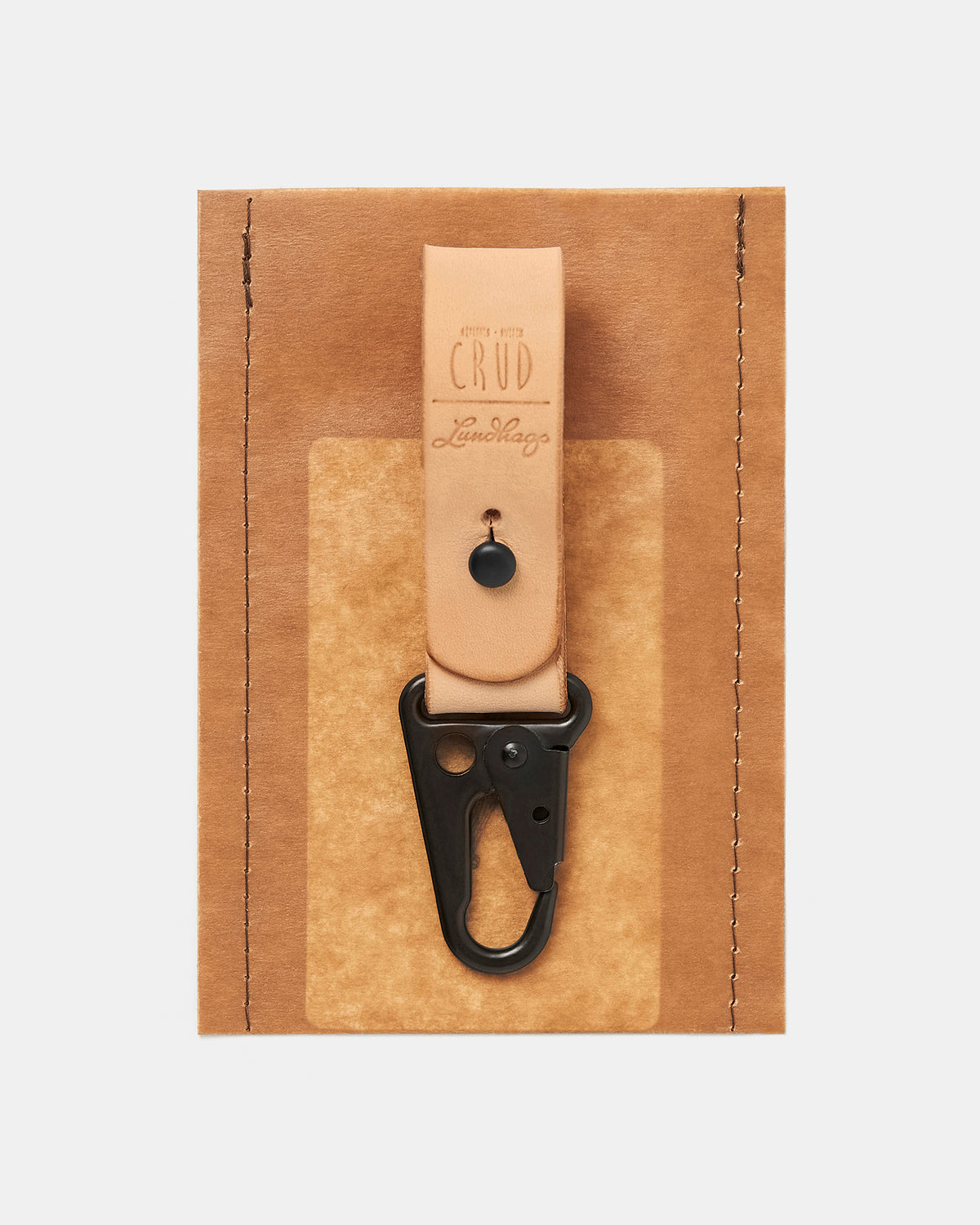 CRUD x Lundhags leather keychain made from vegetable-tanned Tärnsjö leather